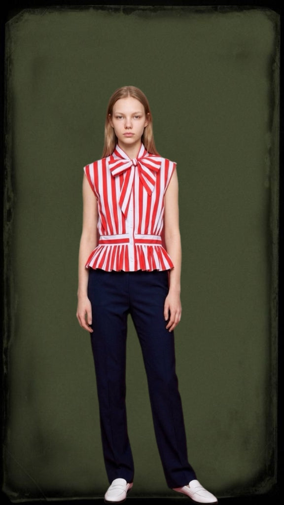 Women’s Bowknot Sleeveless Blouse
