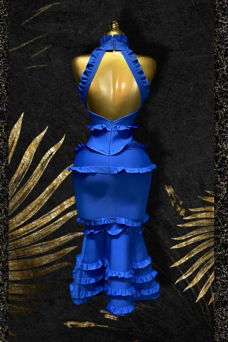 Backless Ruffles Dress