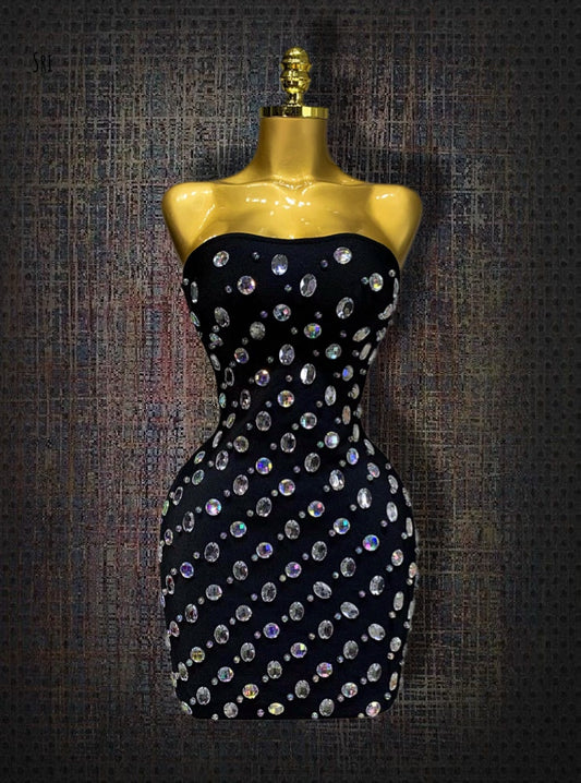 HandCrafted Rhinestone Dress