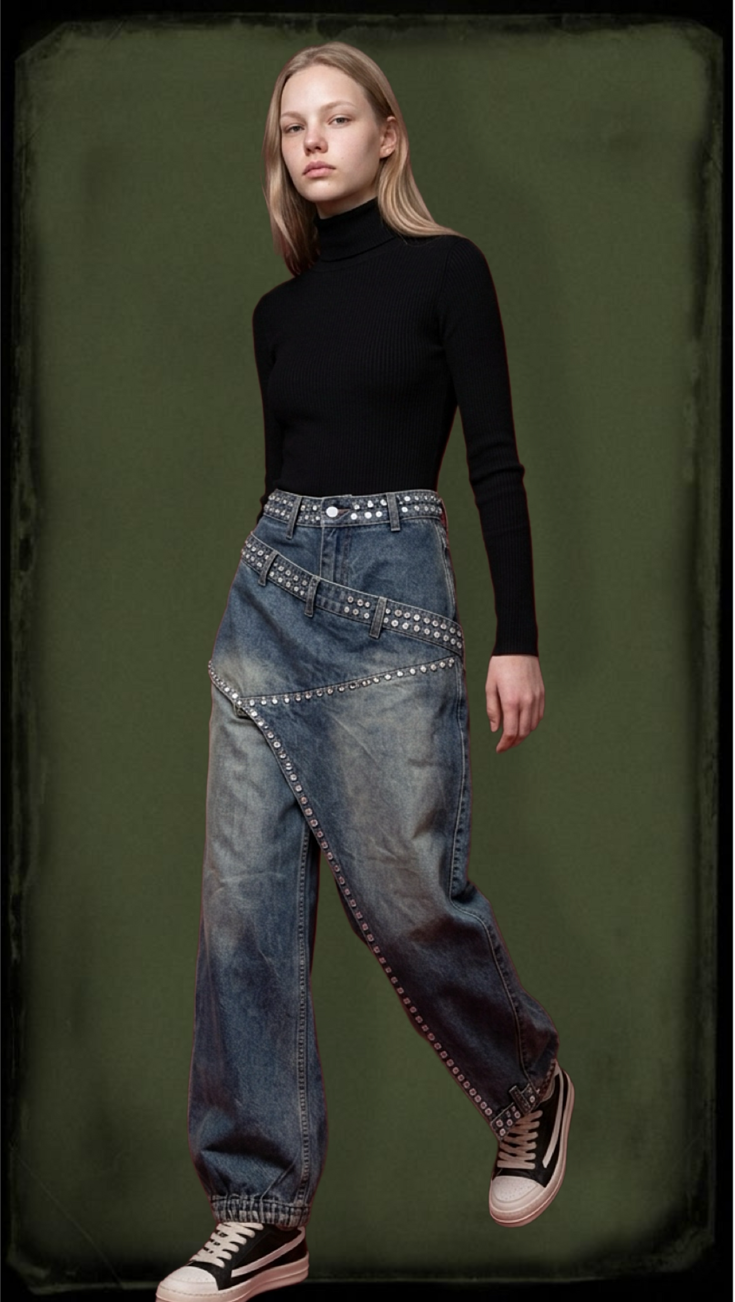 Women’s Patchwork Denim Jeans