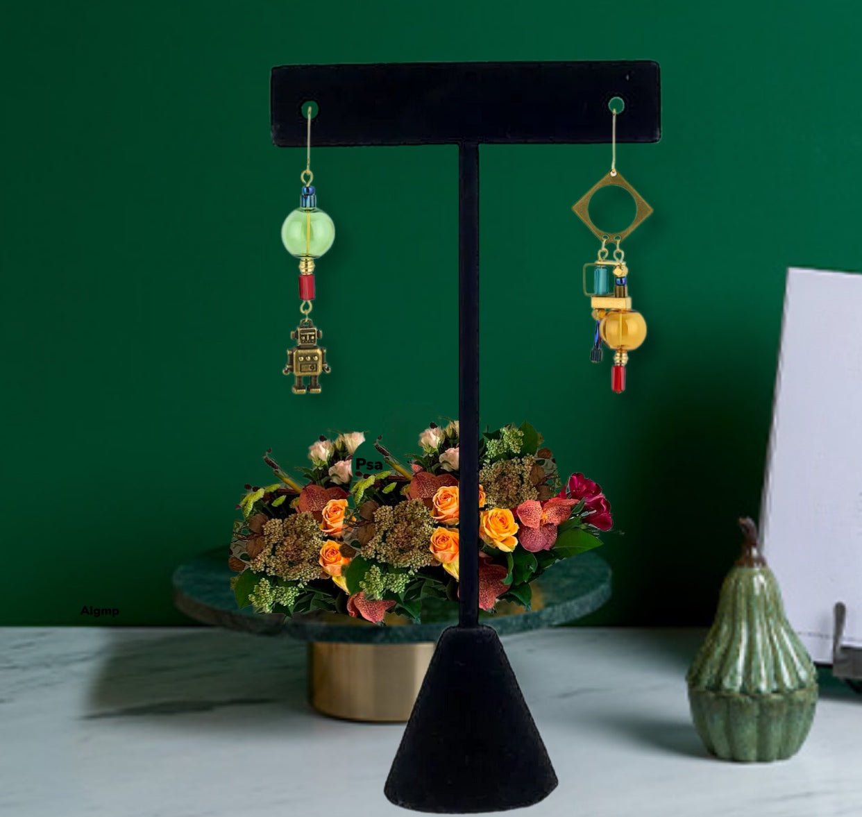 Dangling Robot Earrings