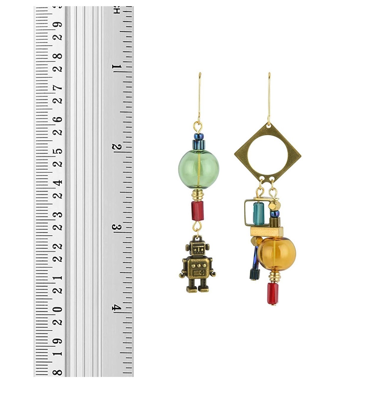 Dangling Robot Earrings