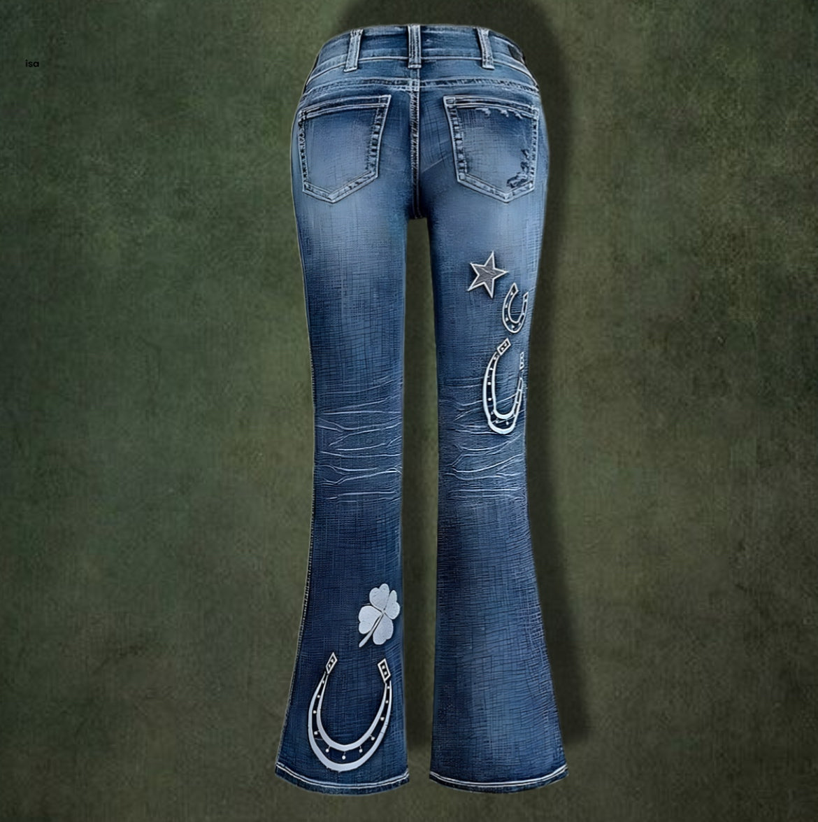 Embroidered Denim Jeans