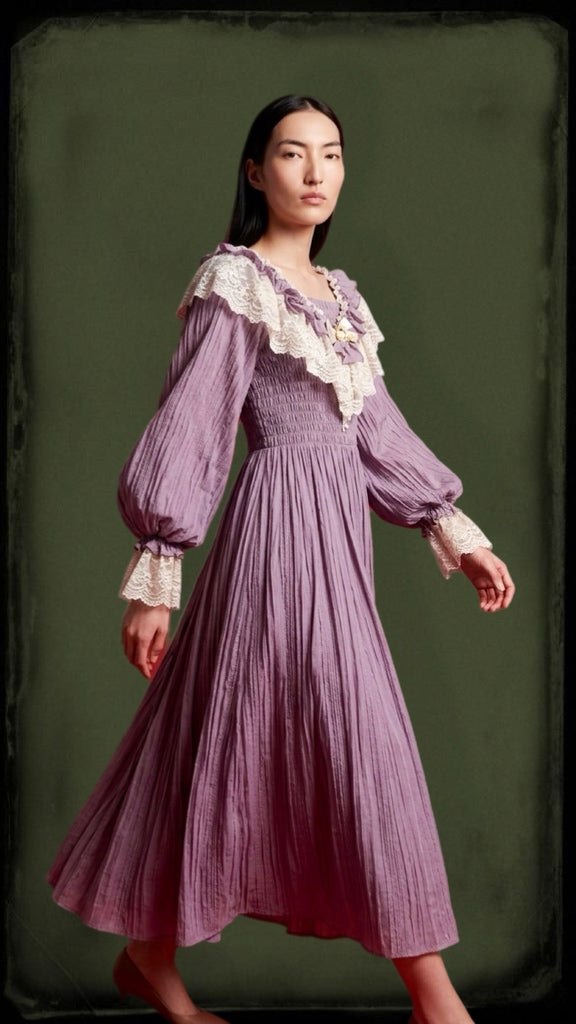 Vintage Style Lantern Sleeve Lolita Dress