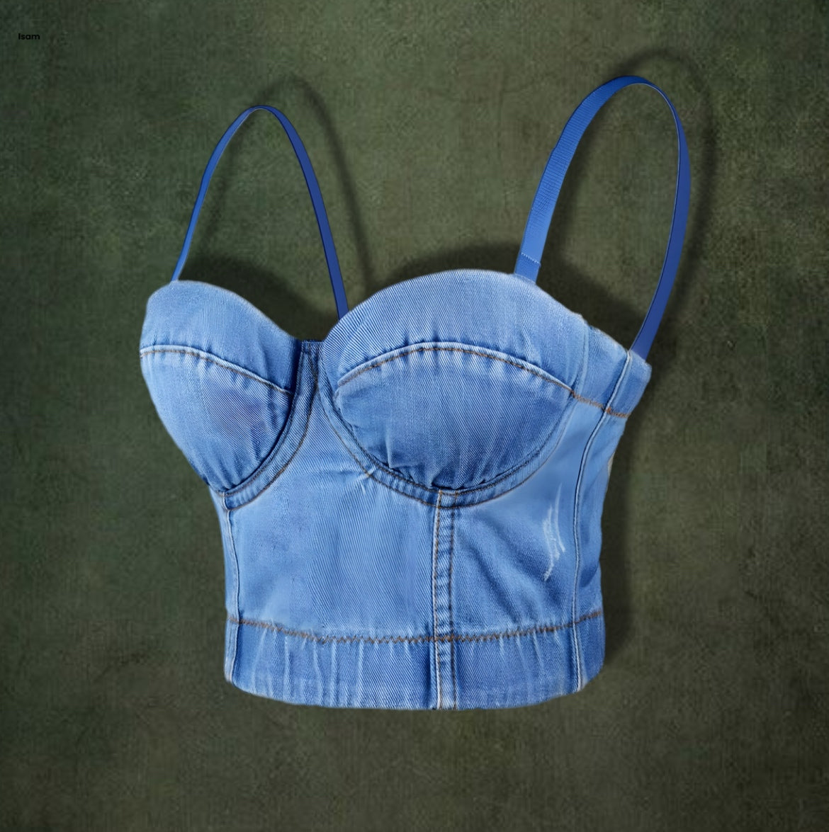 Handcrafted Women’s Denim Corset Top