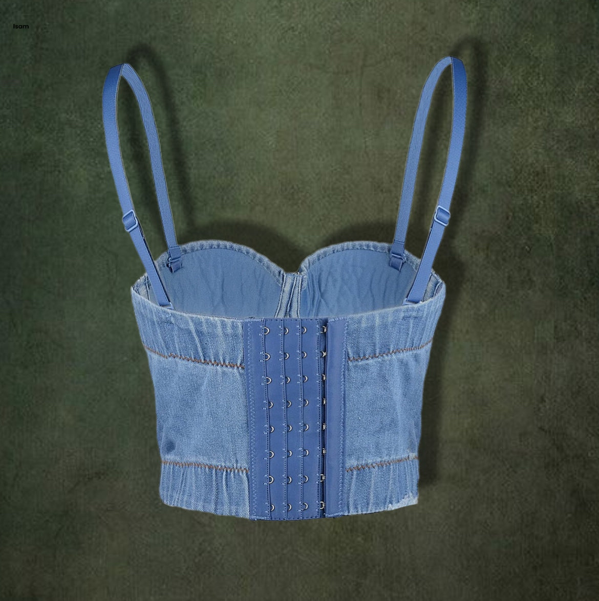 Handcrafted Women’s Denim Corset Top