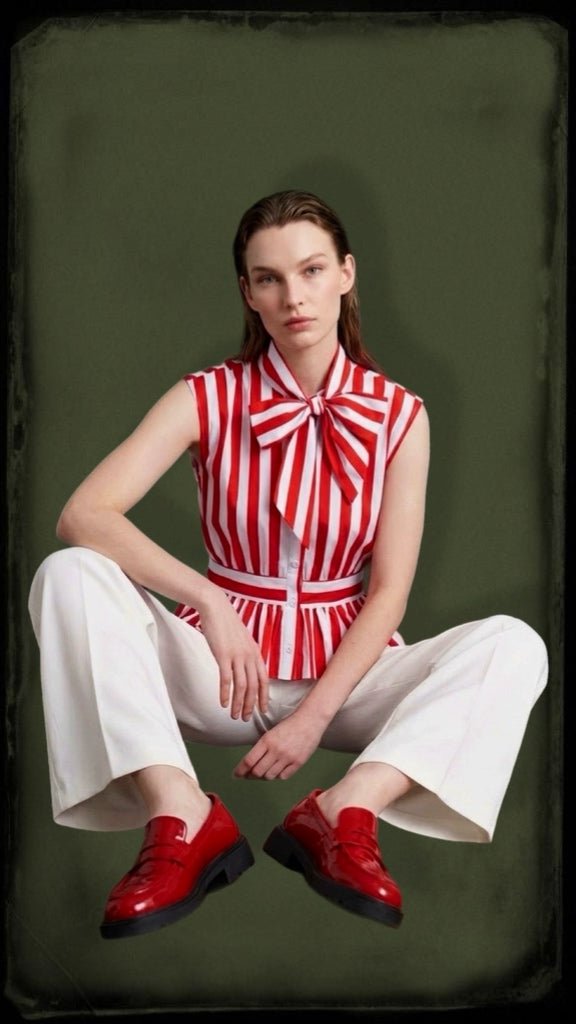 Women’s Bowknot Sleeveless Blouse
