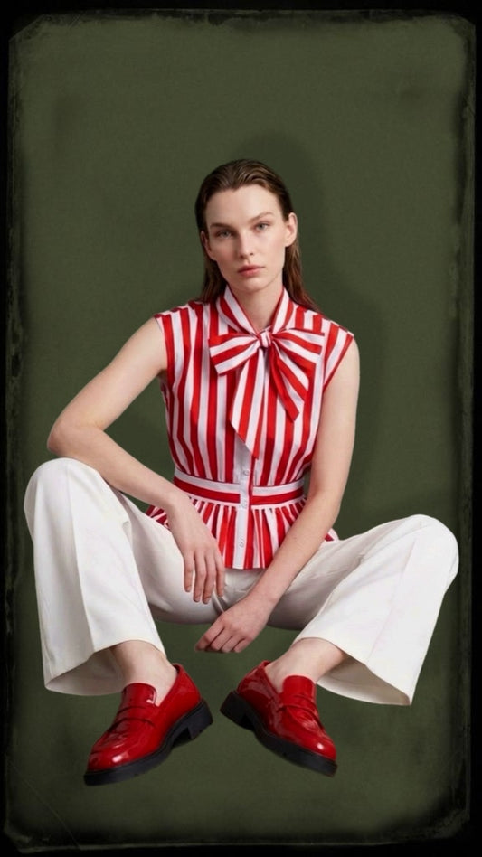 Women’s Bowknot Sleeveless Blouse