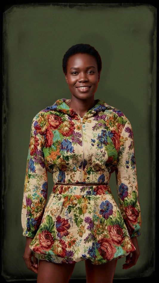 Znaiml Jacquard two-piece skirt set