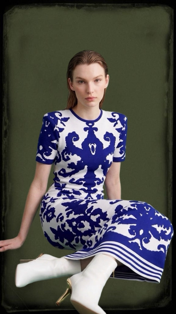 Jacquard Long Dress