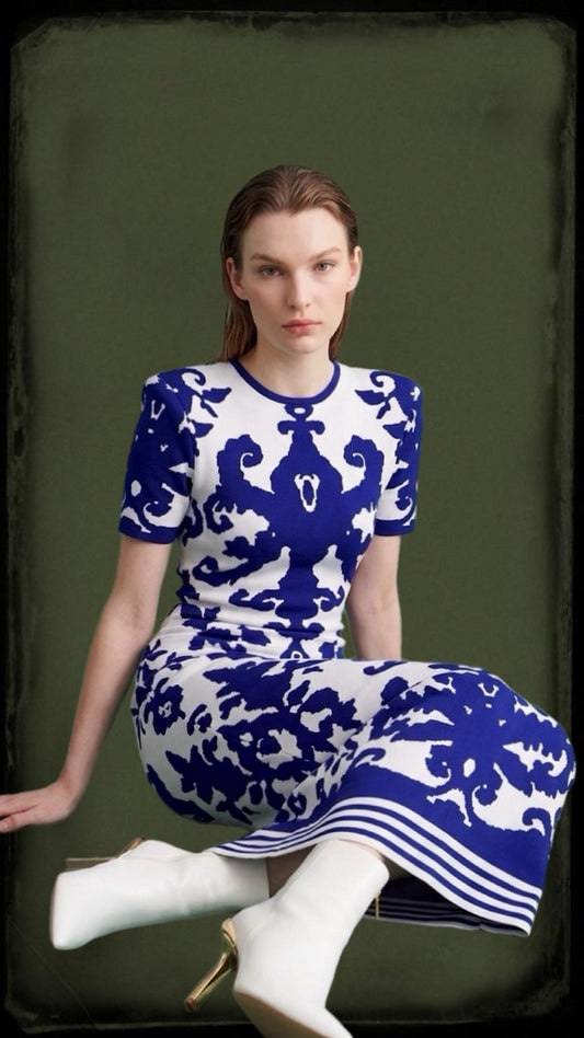 Jacquard Long Dress