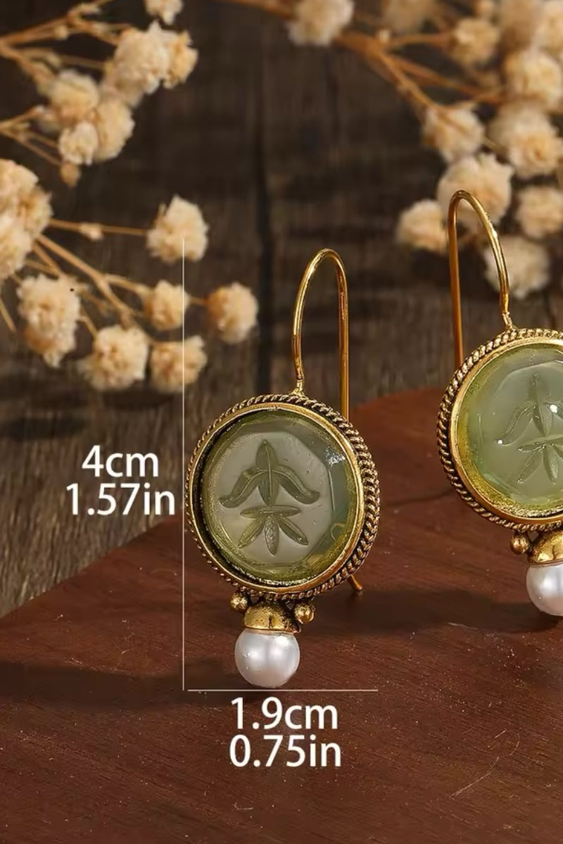 Pearl Pendant Drop Earrings