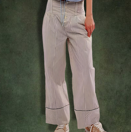 Women’s Stripe Wide Leg Pants