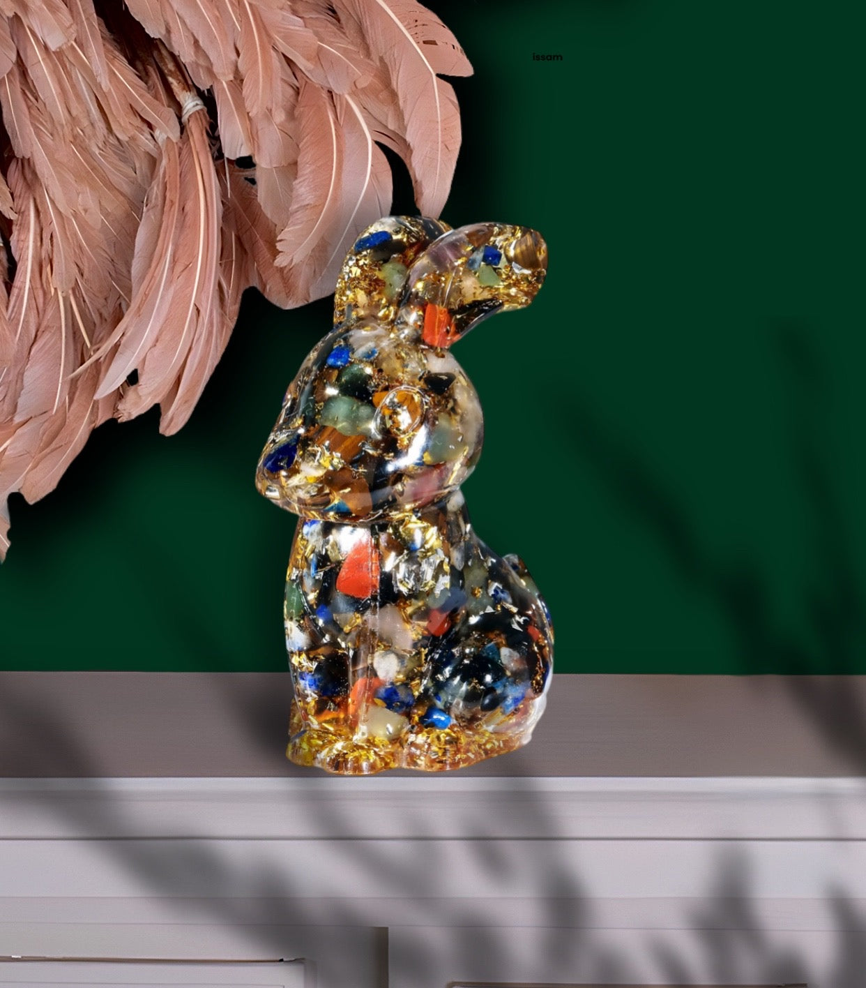 Handmade Mixed Stones Crystal Resin Figurine