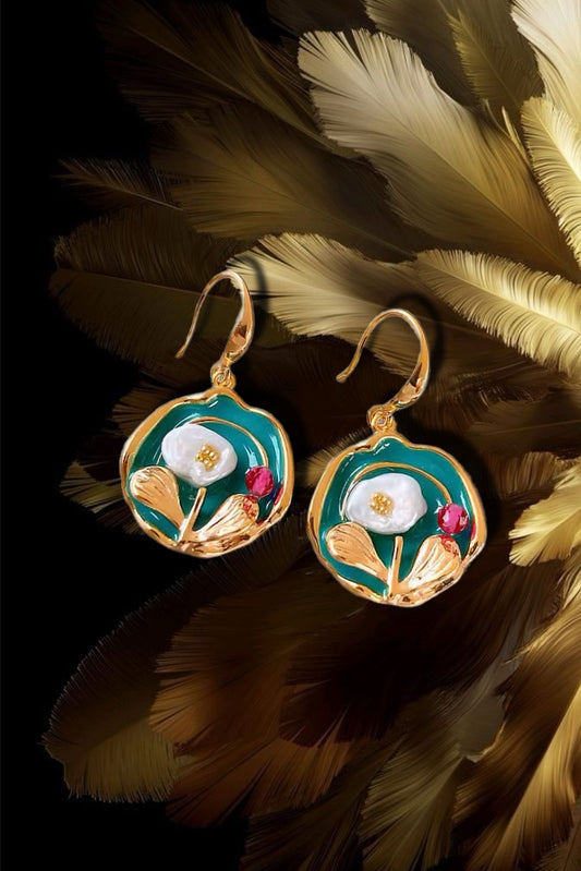 Vintage Oil Painting Style Earrings