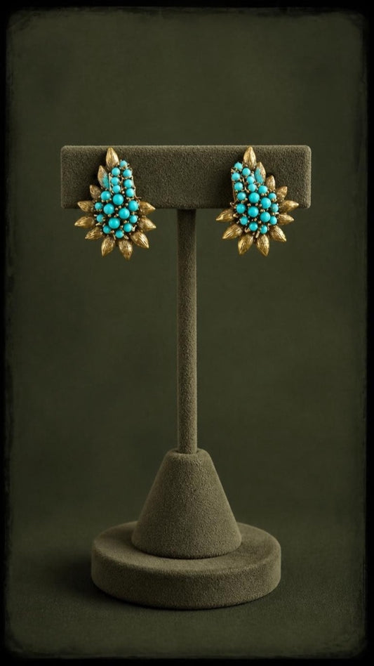 Turquoise Beads Earrings