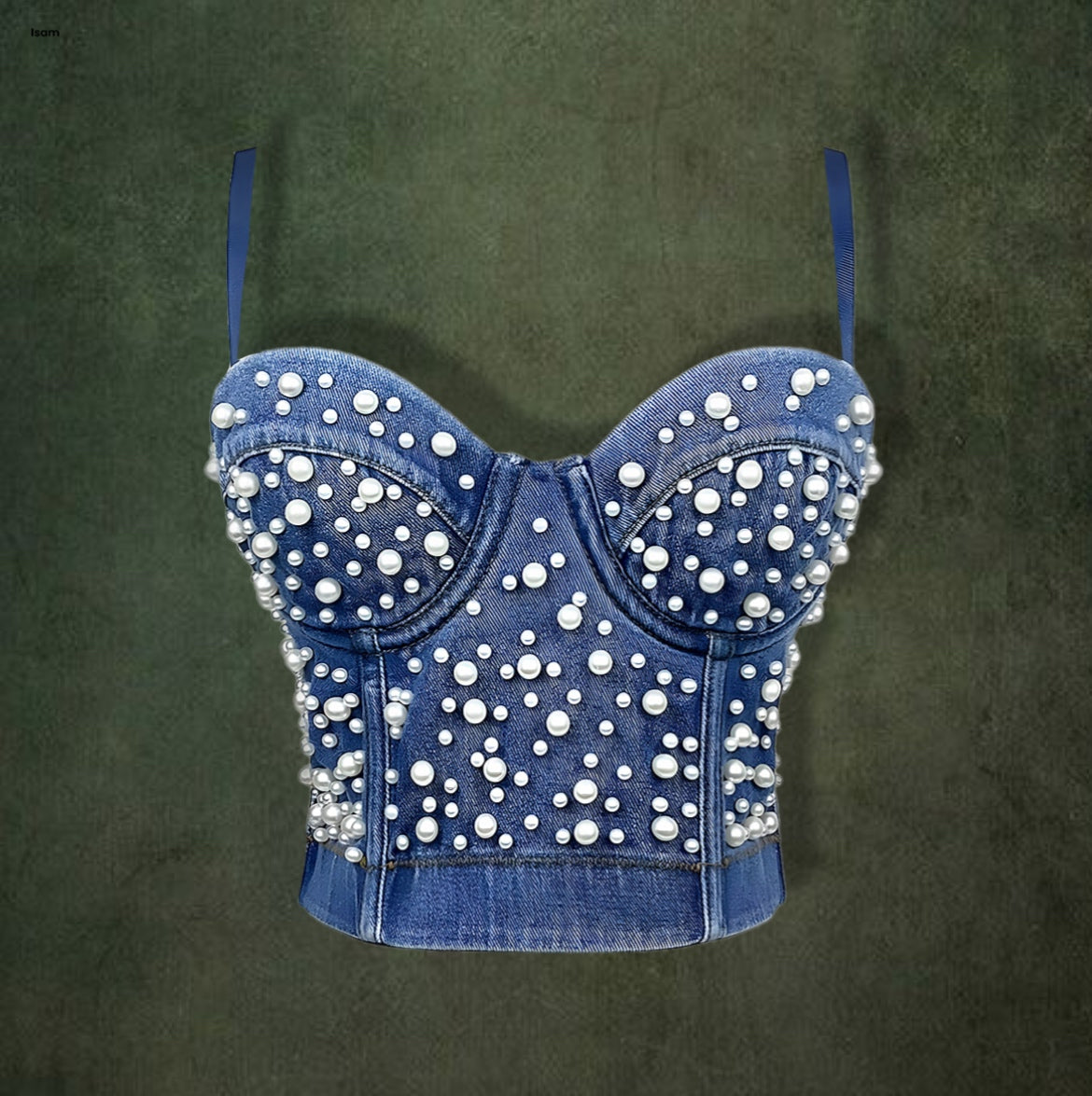 Handcrafted Denim Corset