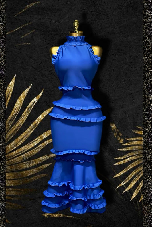 Backless Ruffles Dress