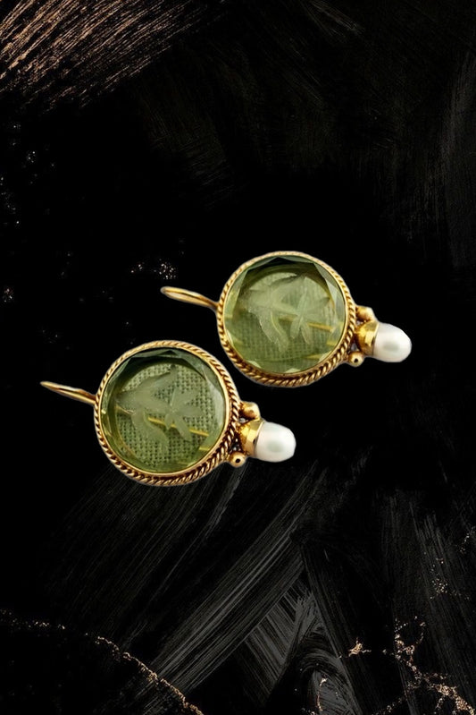 Pearl Pendant Drop Earrings