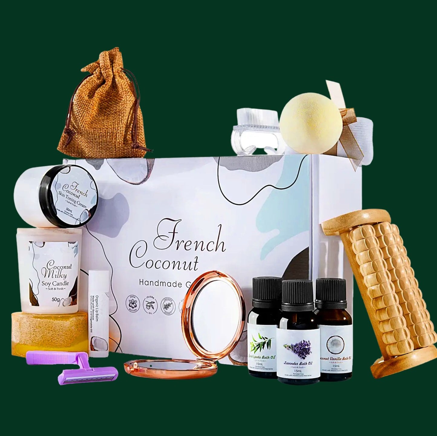 20pc French Coconut Aromatherapy Handmade Box