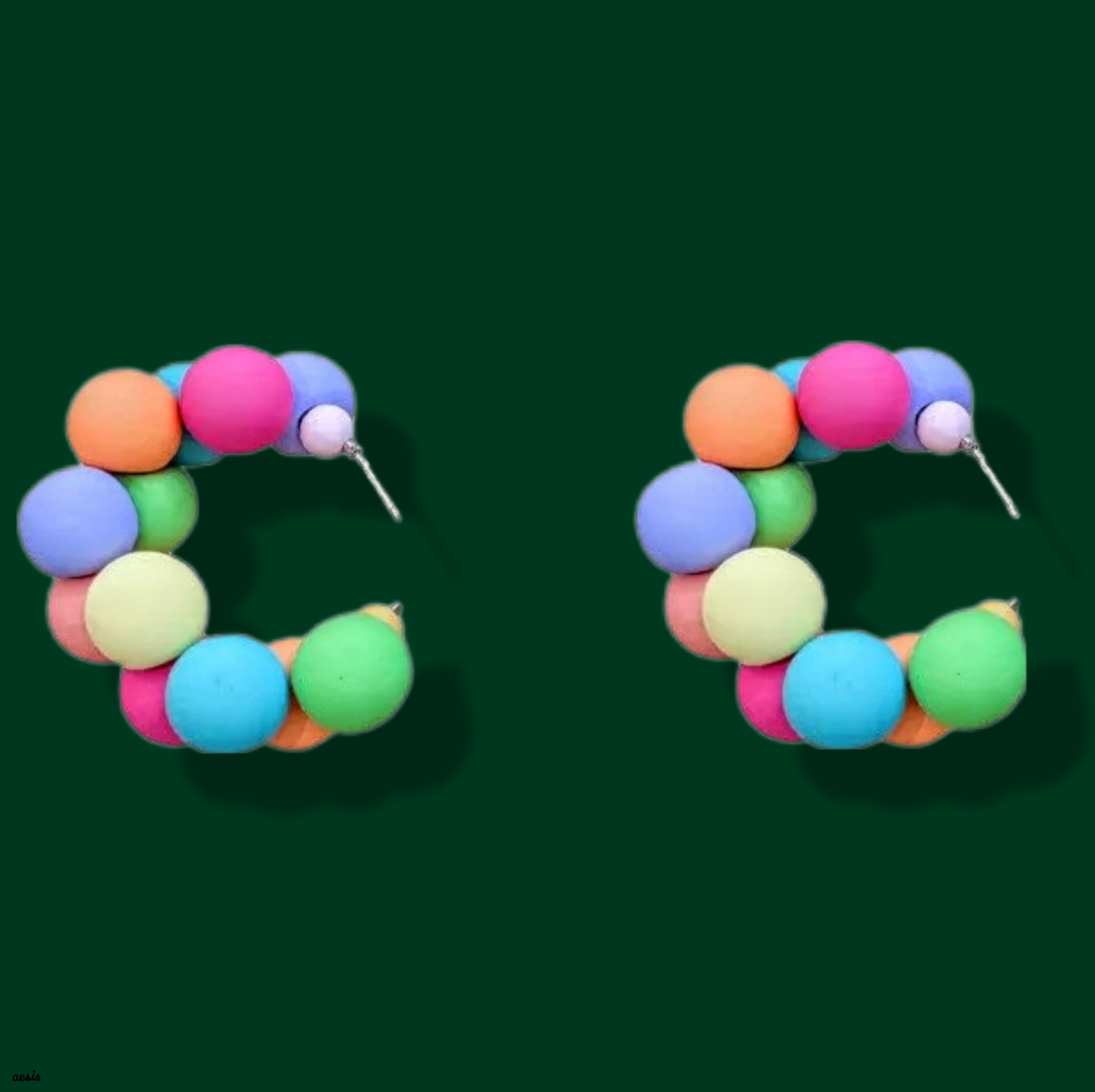 Women's Colorful Hoop Earrings
