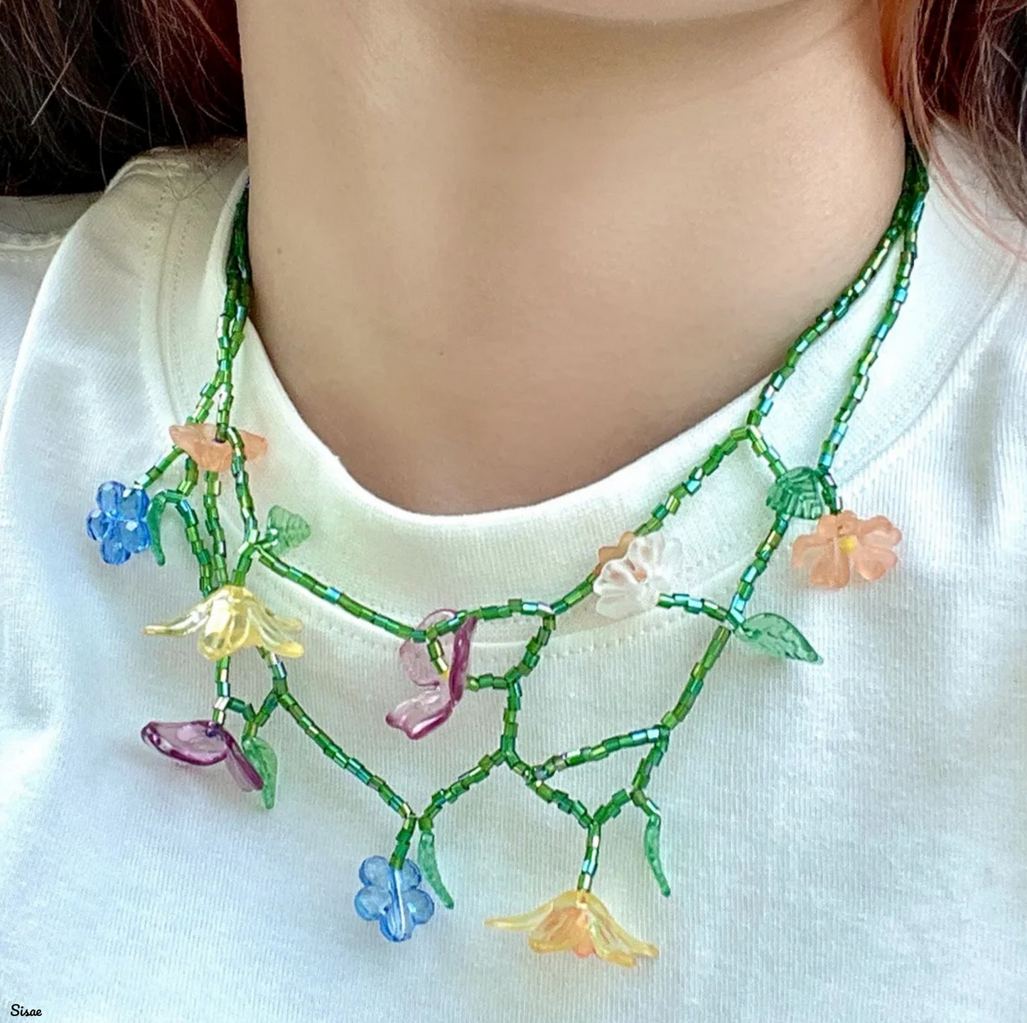 Handmade Tassel Flower Necklace