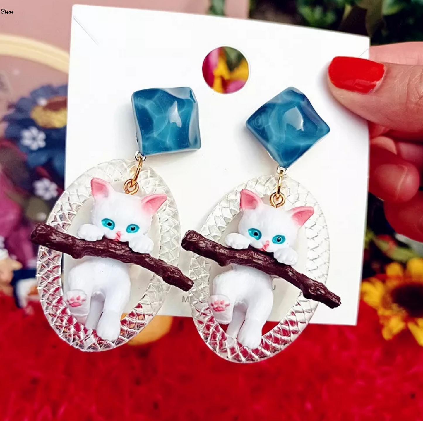 Kitten Dangling Earrings