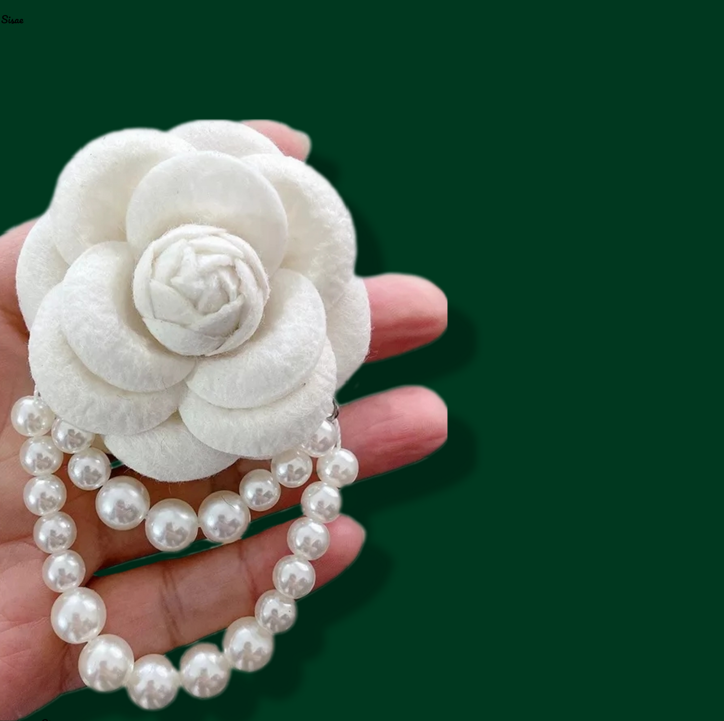 Flower And Pearl Brooch