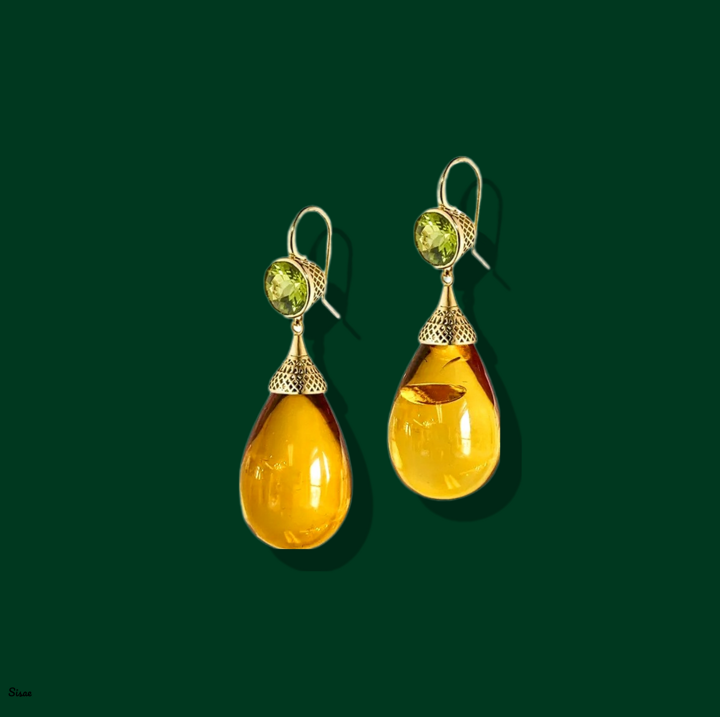 Gold Plated Rhinestone Earrings
