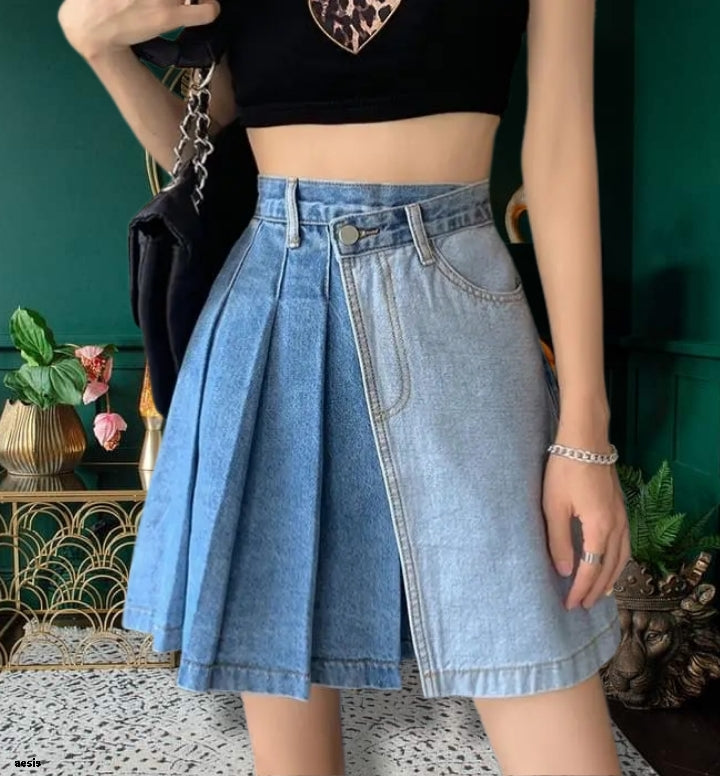 Women's Denim Skirt Comes In Plus Sizes