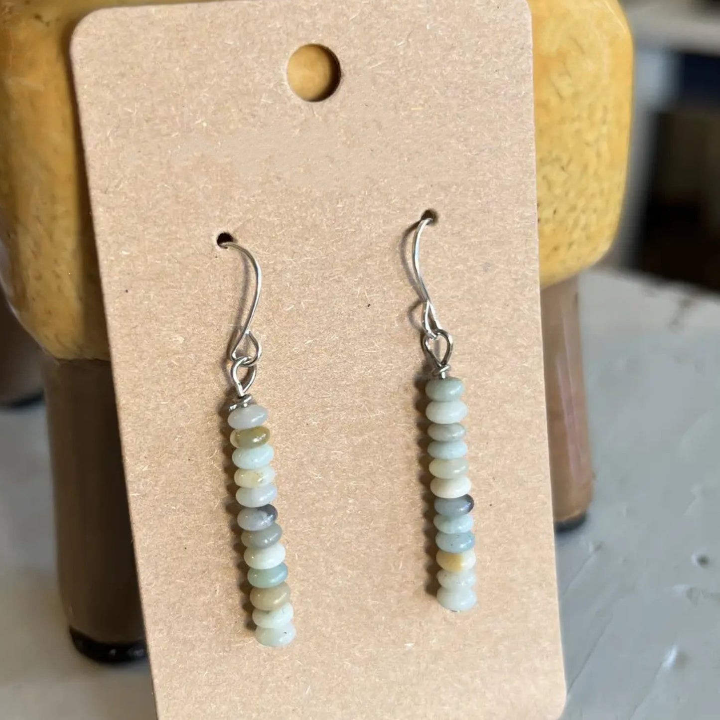 Amazonite Bead Earrings - Sonya's Warehouse