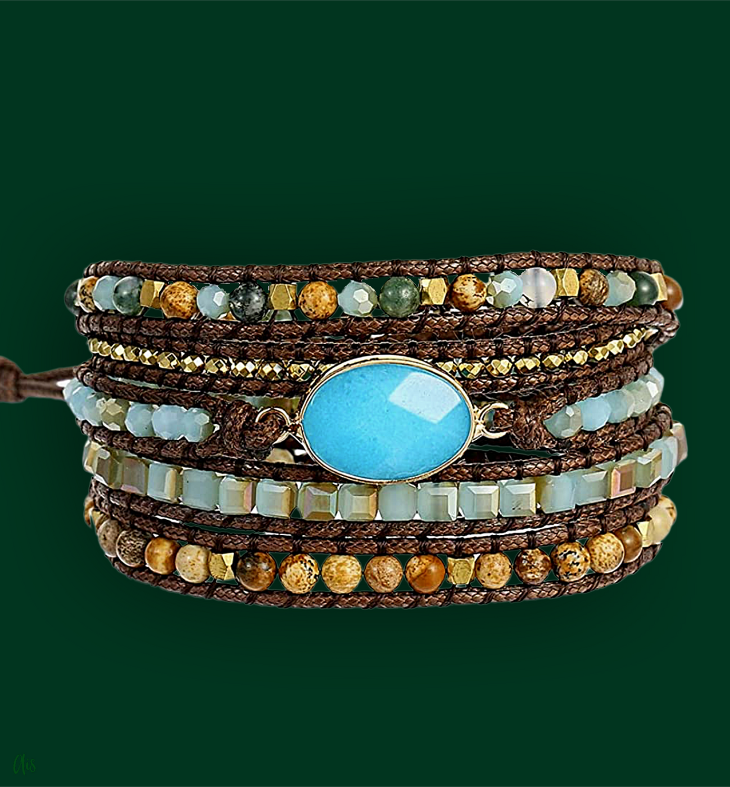 Handmade Natural Stone Crystal Bead Bracelet