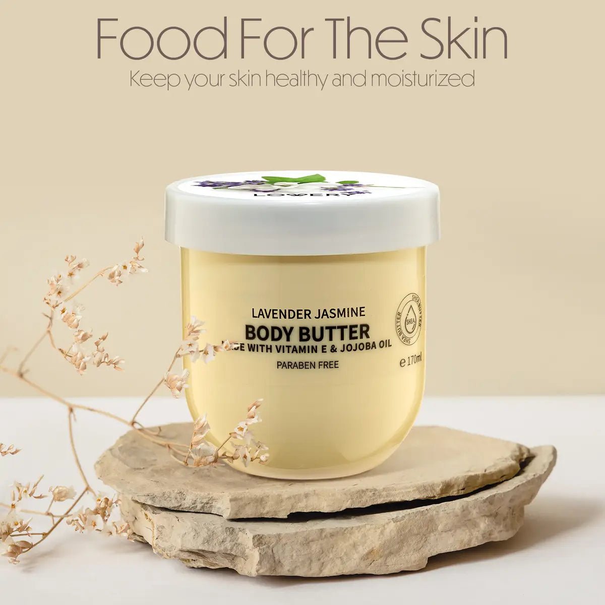Lavender Jasmine Whipped Body Butter, Ultra Hydrating Cream - Sonya's Warehouse